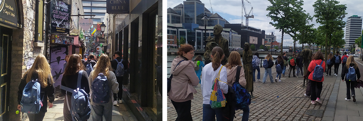 Grupo Dublín 2023 de ruta por la ciudad