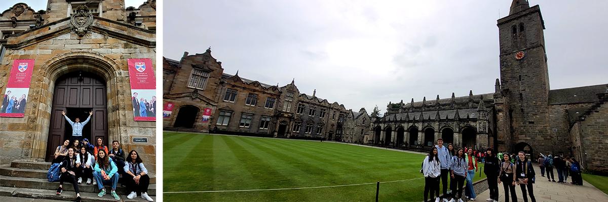 Edimburgo 2 - Disfrutando cada rincón, cada "piedrecita". 2 Grupo Edimburgo 2023 en la Universidad de St. Andrew's