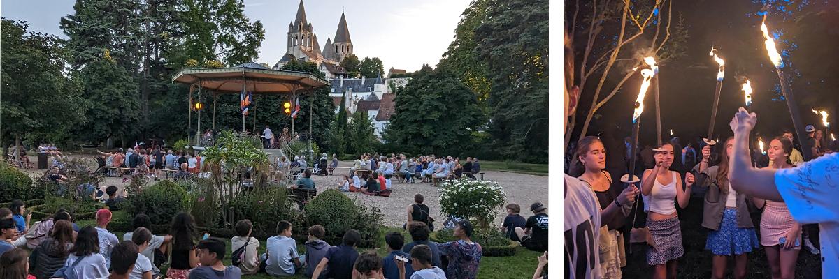 Grupo Valle de Loira celebrando el 14 de julio en Loches